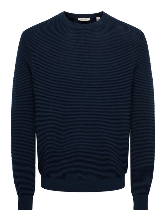 RON CREW KNIT DARK SAPPHIRE