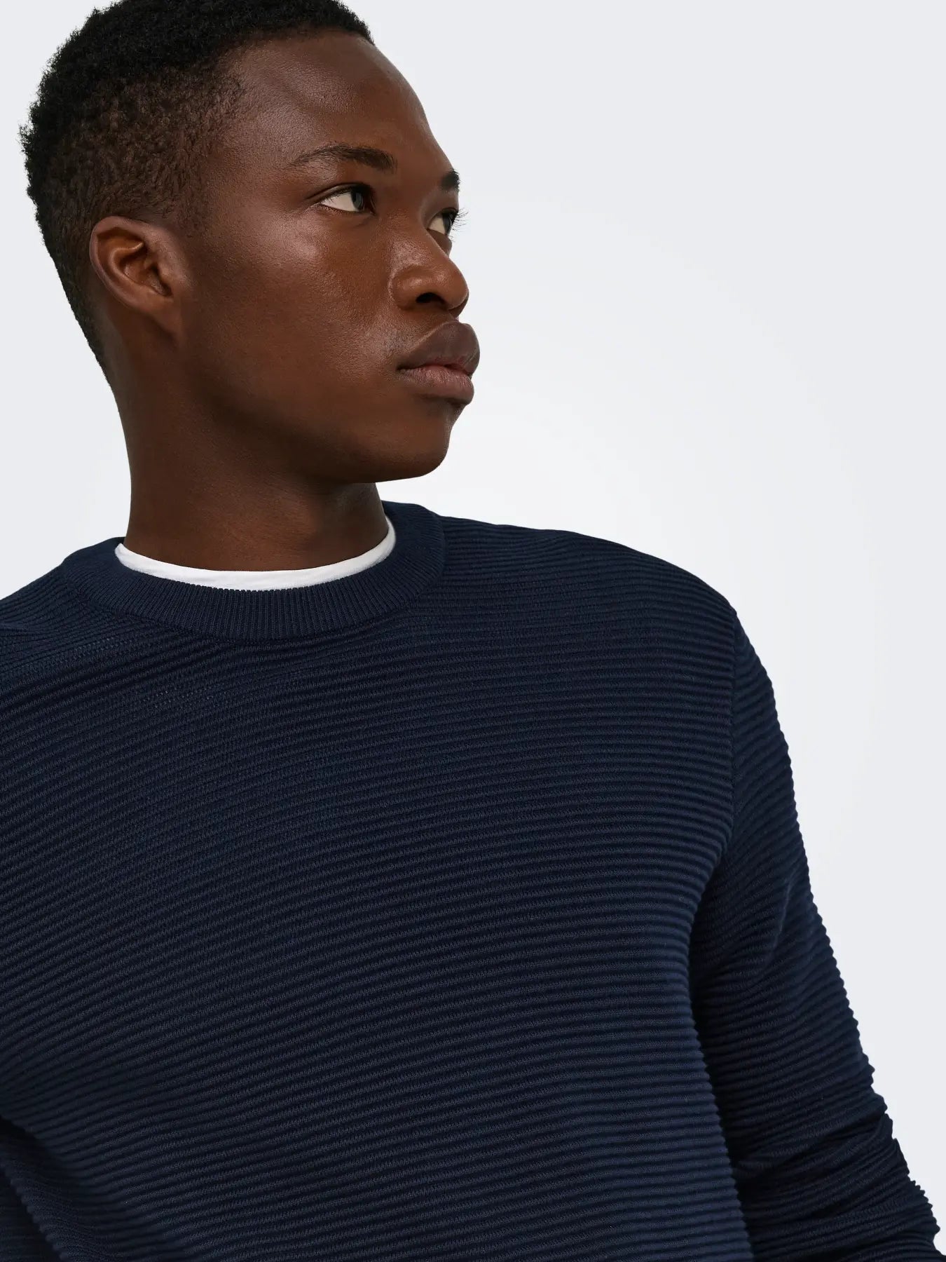RON CREW KNIT DARK SAPPHIRE