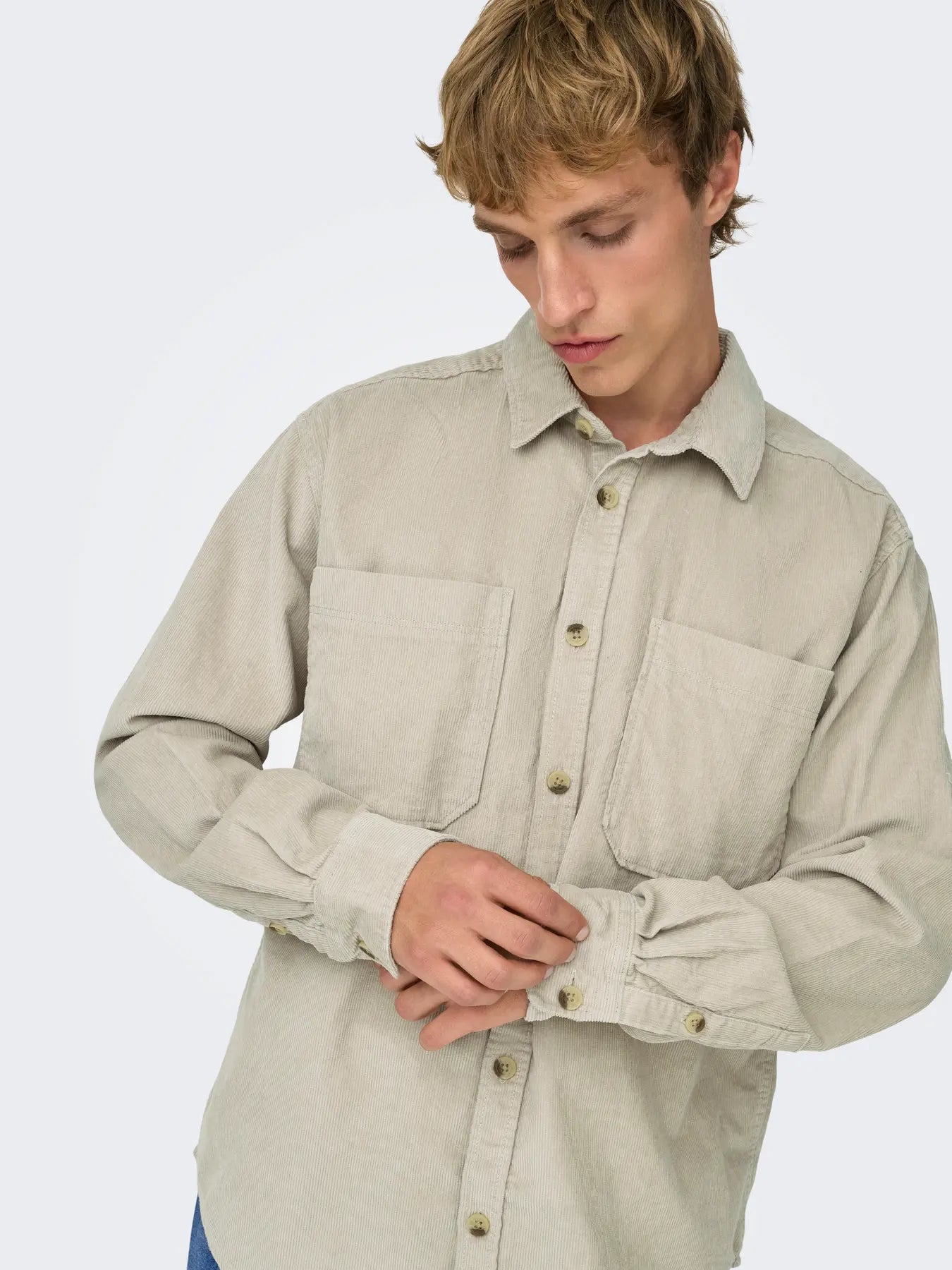 ALP CORD OVERSHIRT SILVER LINING