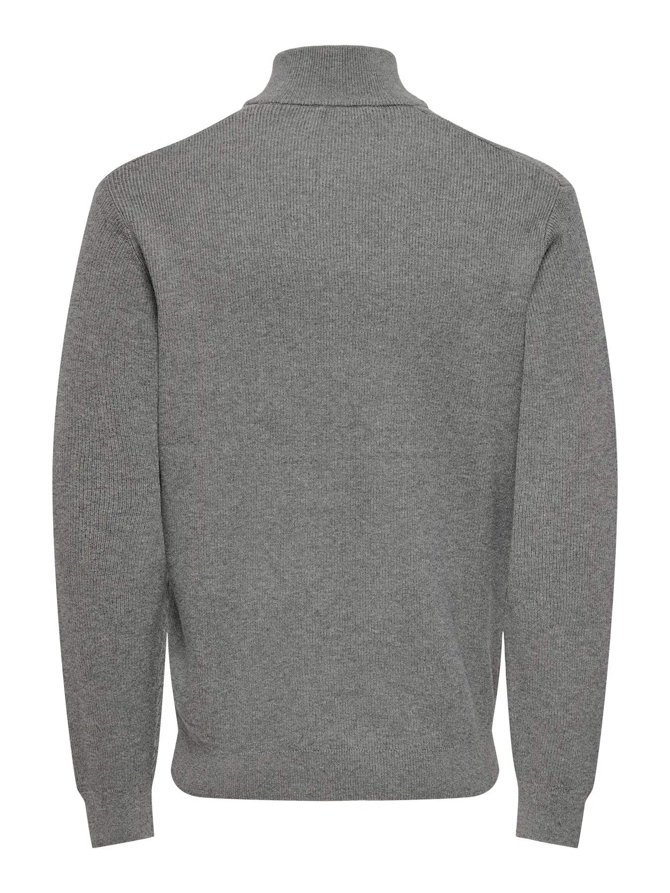PHIL STRUC HALF ZIP GREY MELANGE