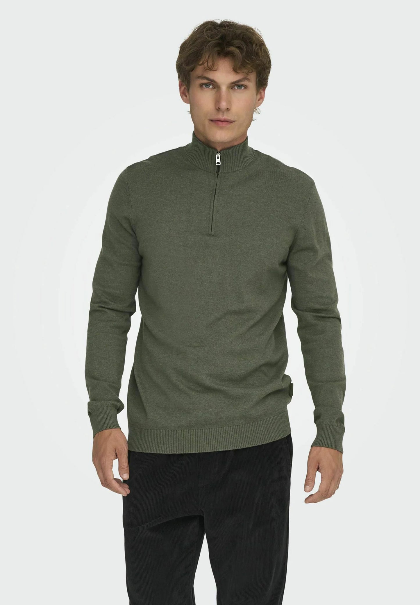 PHIL STRUC HALF ZIP CASTOR GRAY
