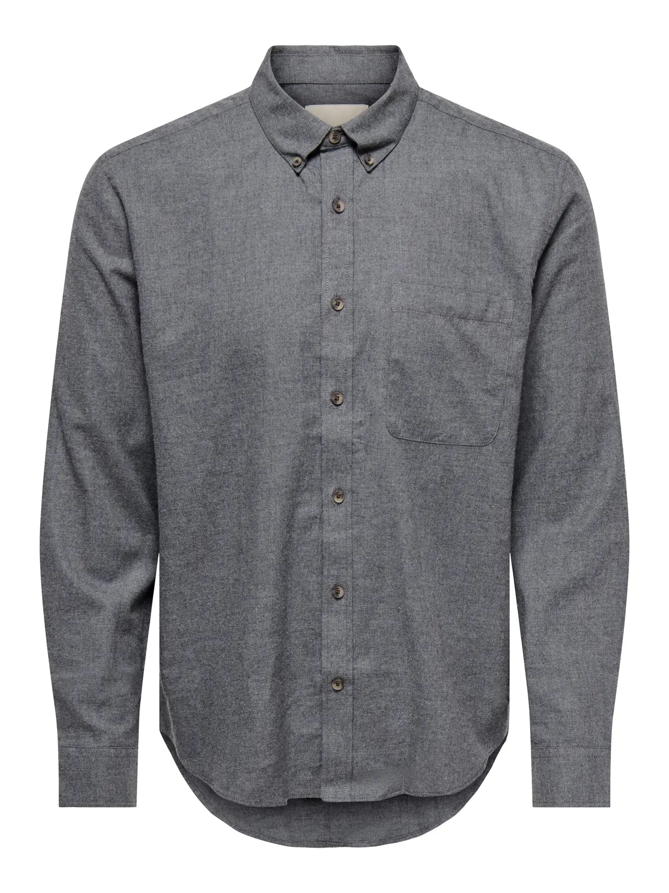 JUPITER REG SHIRT BLACK MELANGE