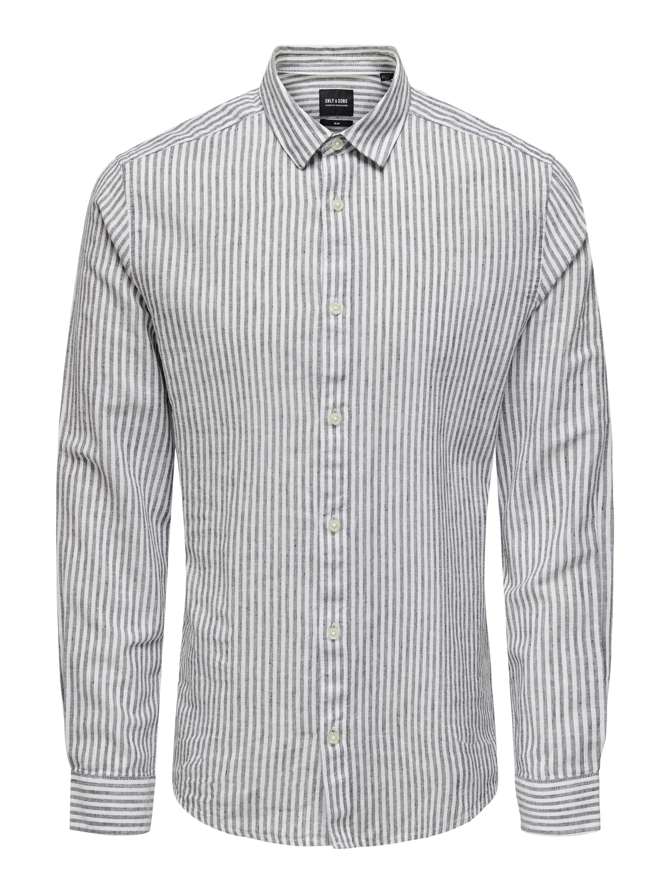 CAIDEN STRIPE LINEN NAVY