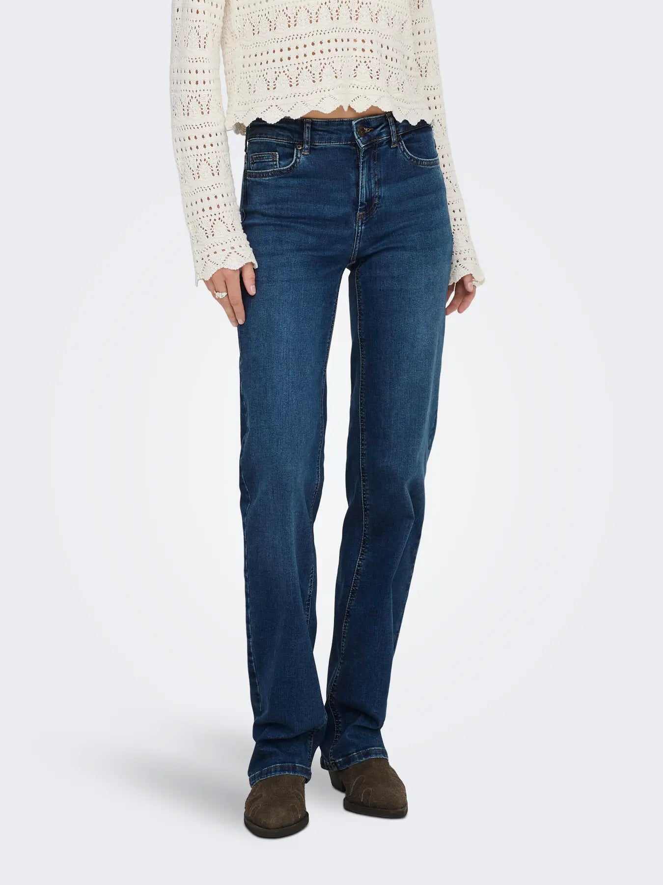 BLUSH MID STRAIGHT DARK BLUE L30