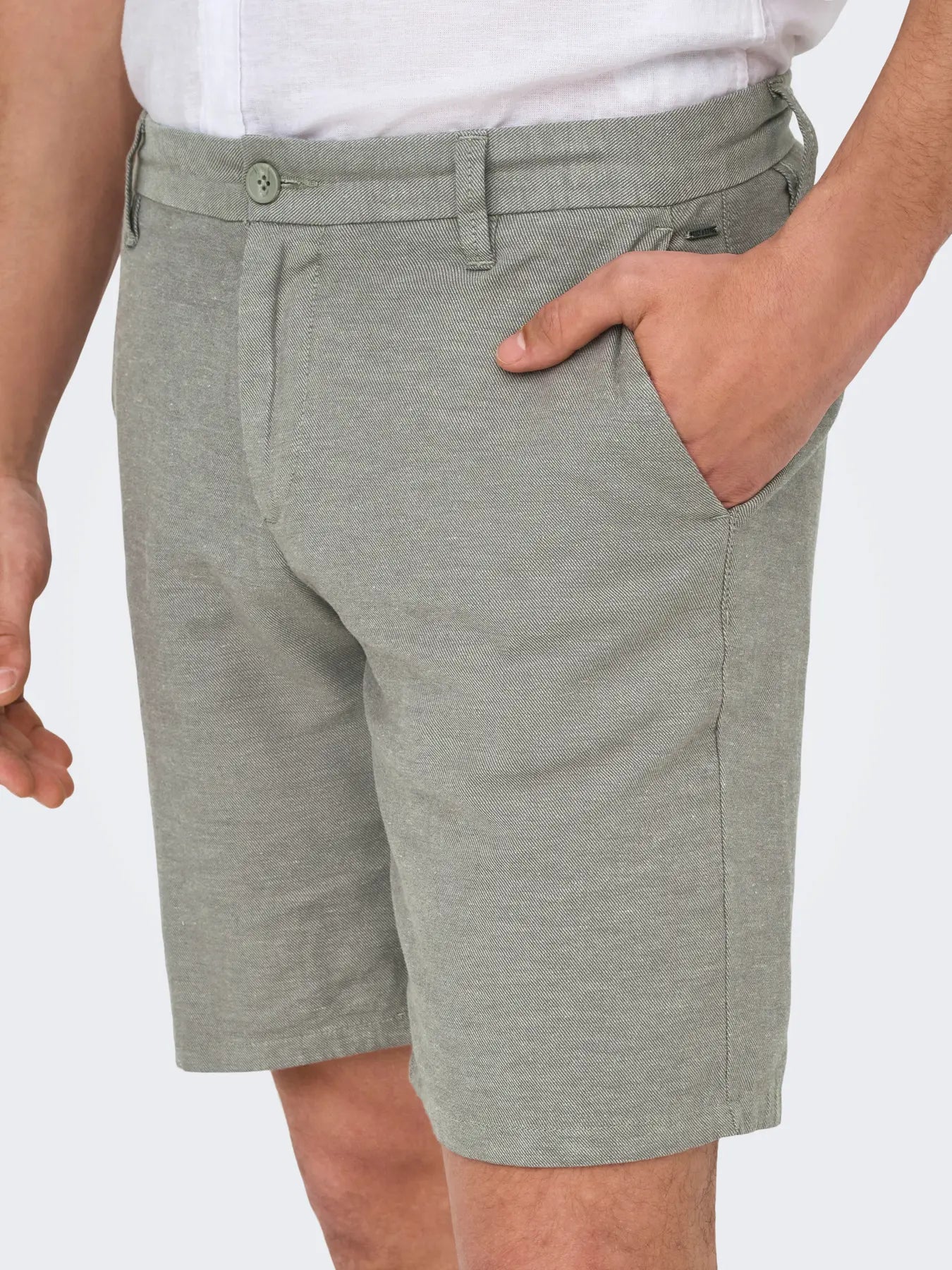 MARK SHORTS COTTON CASTOR GRAY