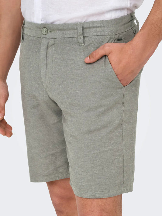 MARK SHORTS COTTON CASTOR GRAY
