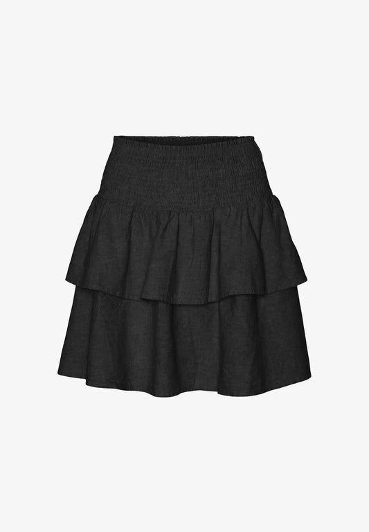 LUNA SMOCK SKIRT BLACK