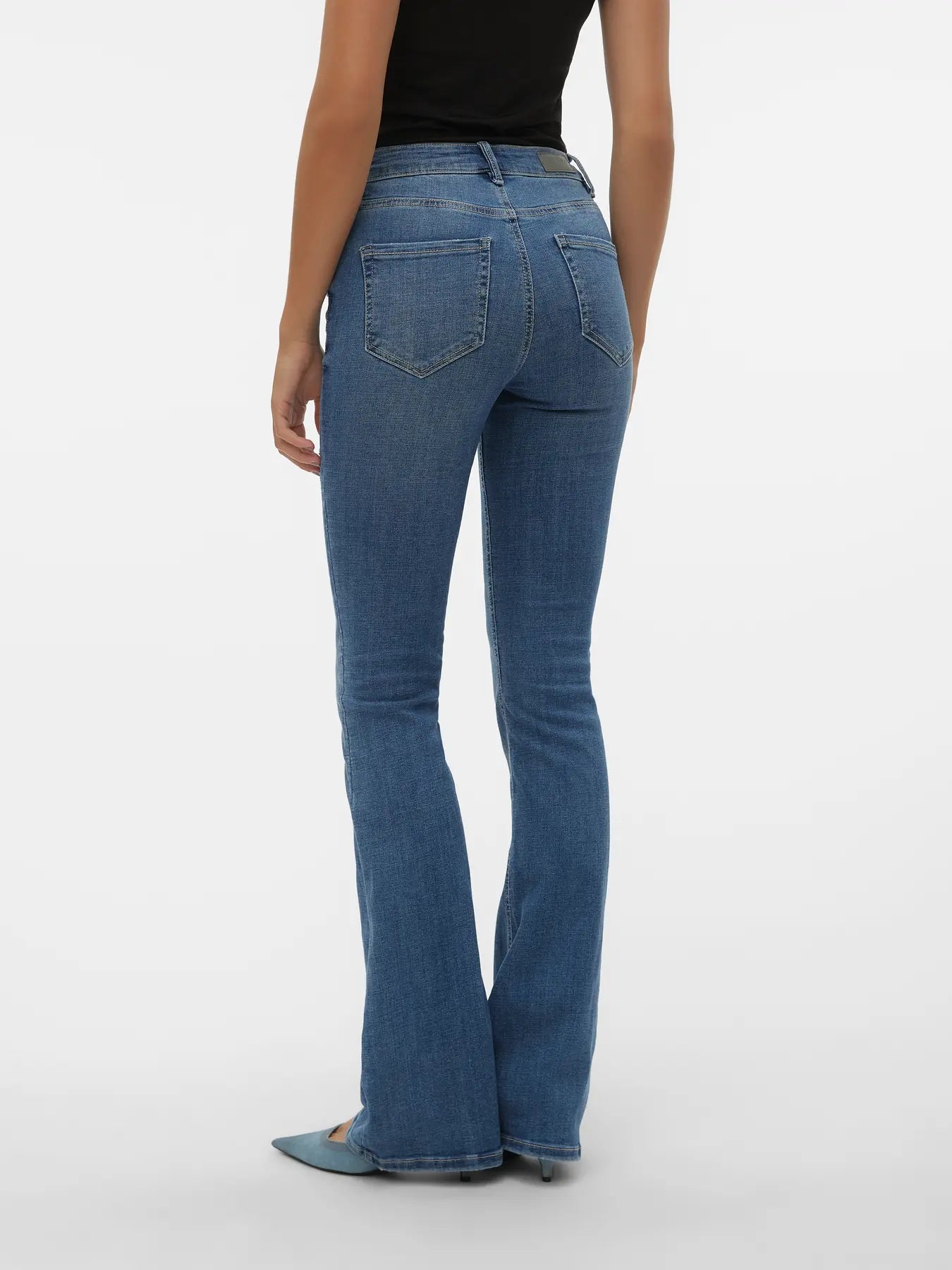 VMFLASH MR FLARED JEANS MEDIUM BLUE L32