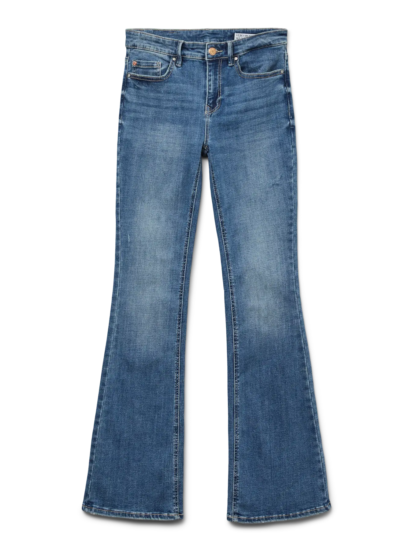 VMFLASH MR FLARED JEANS MEDIUM BLUE L32