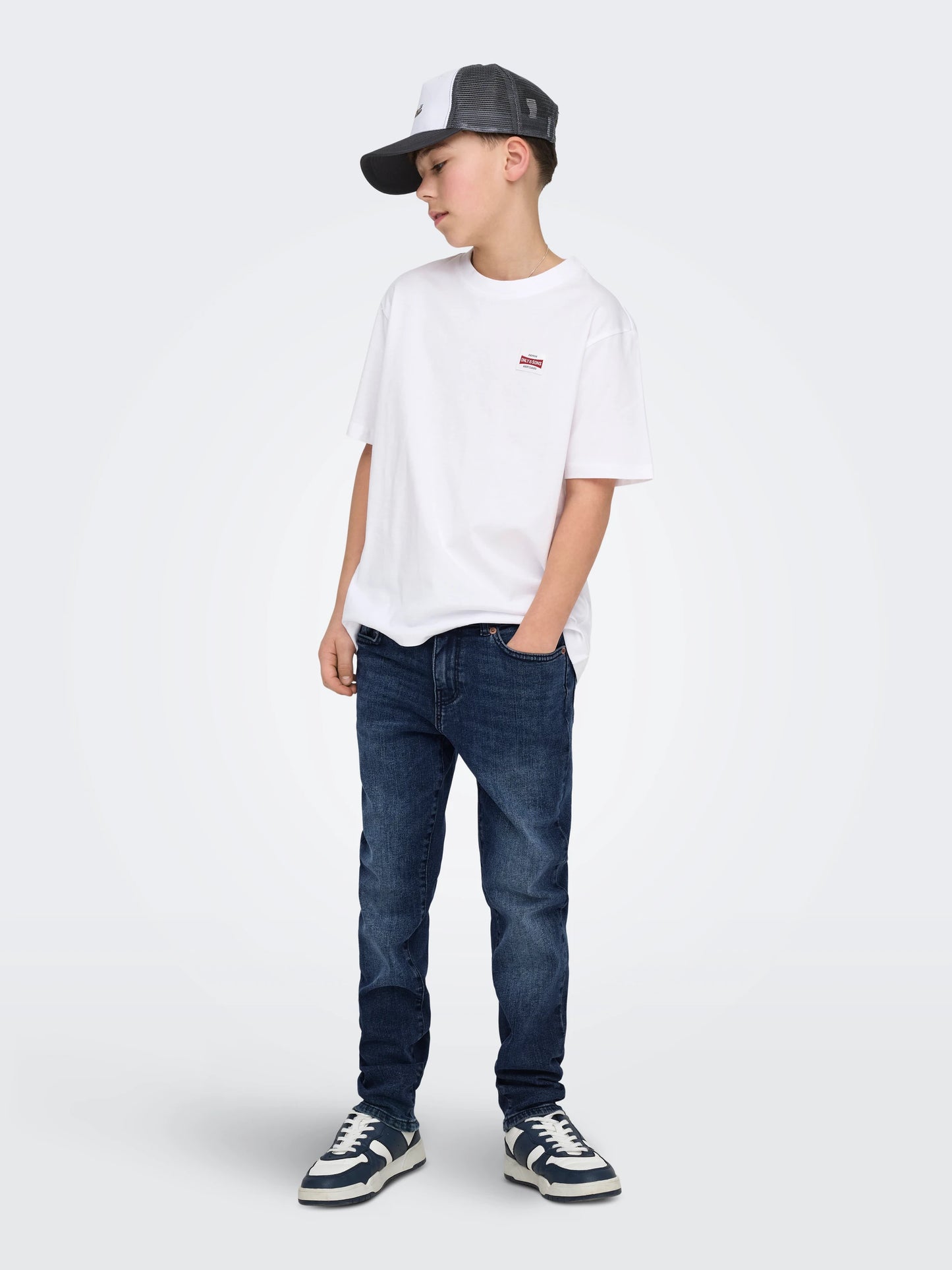 JR WEFT JEANS BLUE BLACK