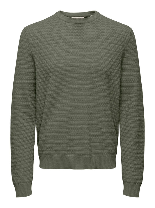 RON CREW KNIT CASTOR GRAY
