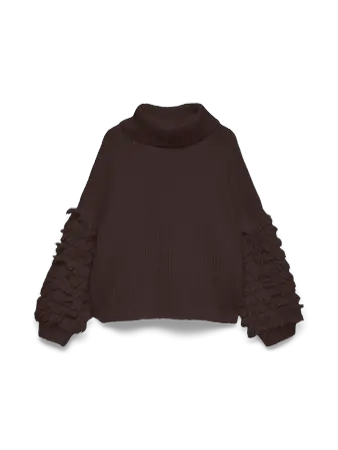 DIMA HIGH NECK JUMPER BROWN