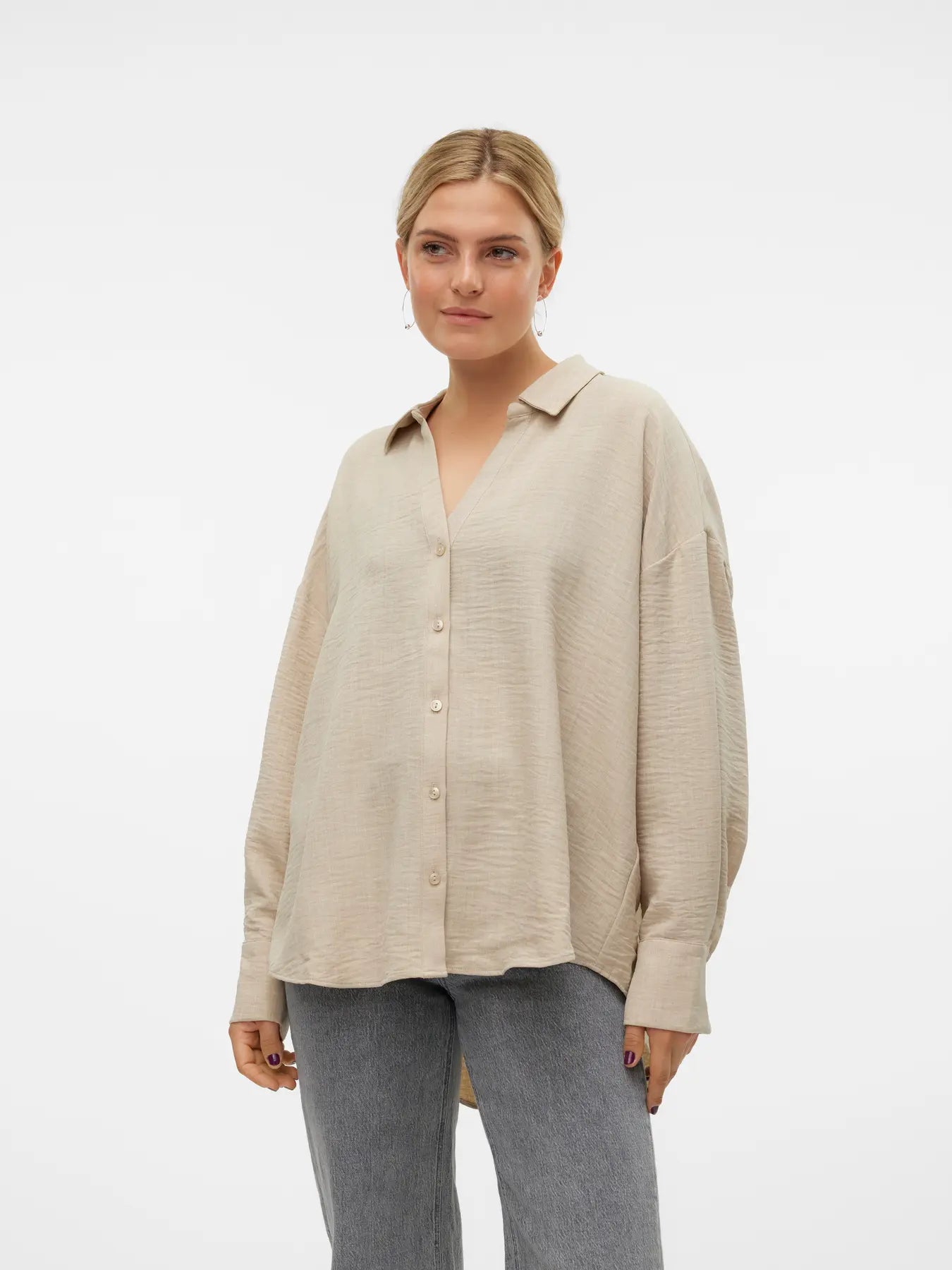 MELANEY QUEENY SHIRT OVERCAST MELANGE