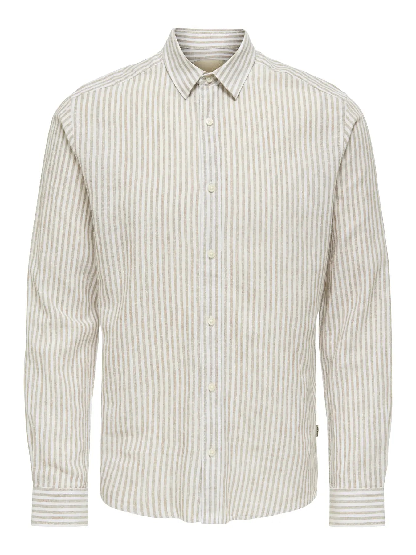 CAIDEN STRIPE LINEN CHINCHILLA