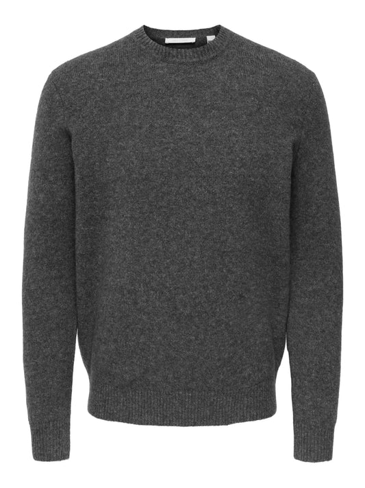 RAY WOOL KNIT DARK GREY