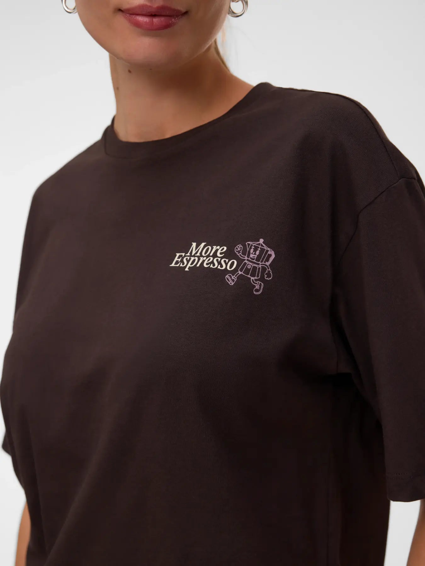 PAULINA THEA T-SHIRT CHCOLATE/ESPRESSO