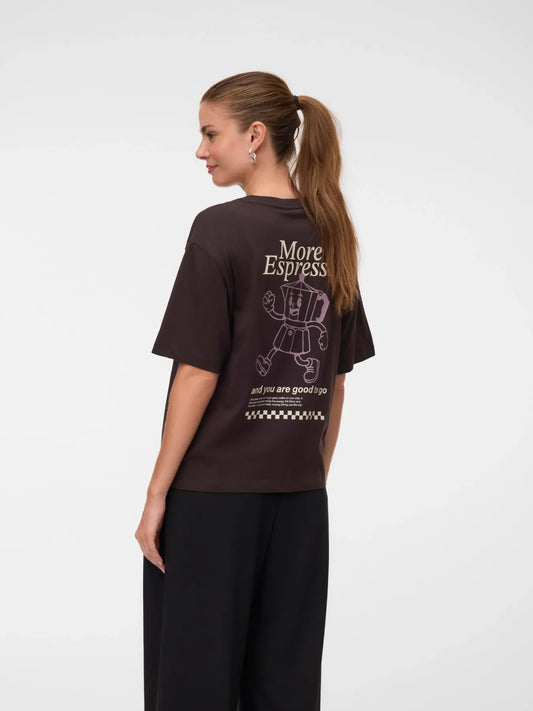 PAULINA THEA T-SHIRT CHCOLATE/ESPRESSO