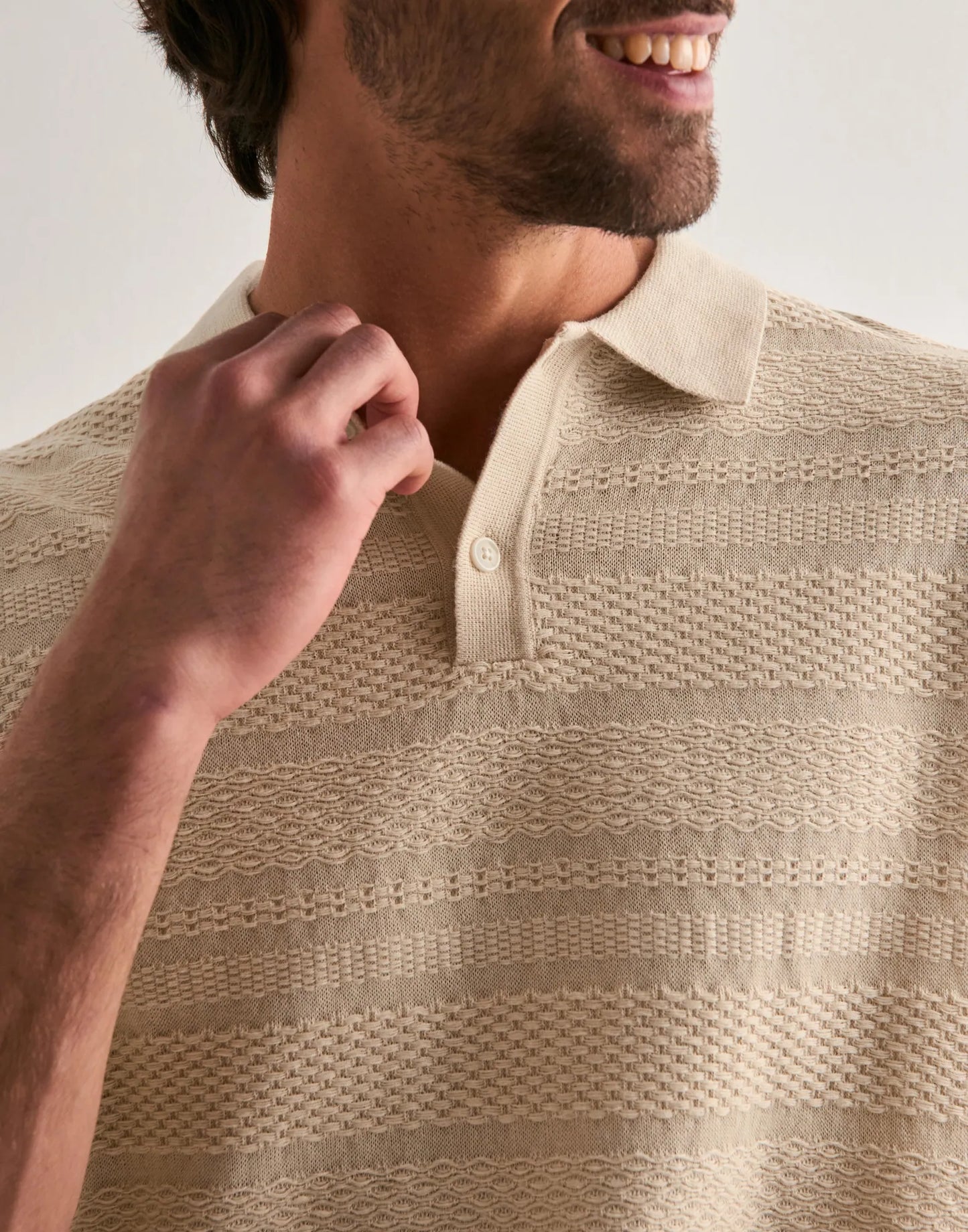 FOAM POLO KNIT OATMEAL