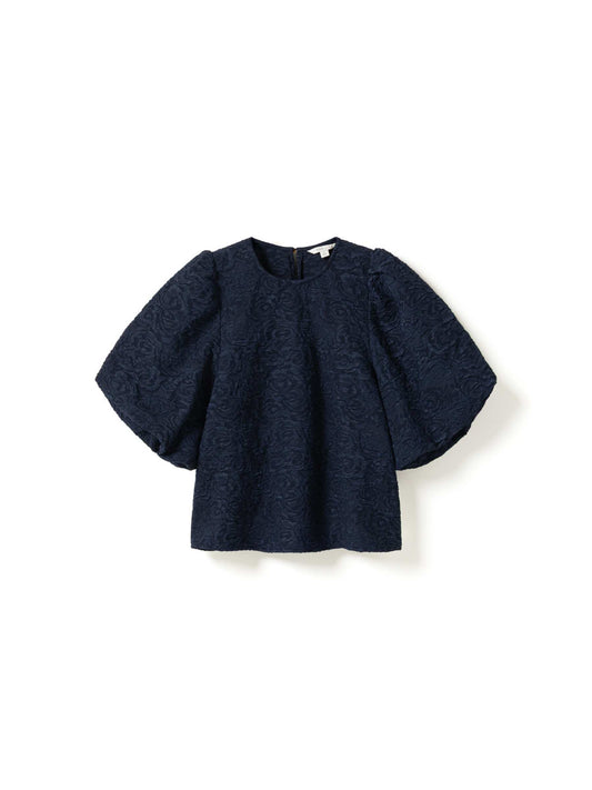 N-SHELLY BLOUSE NAVY BLUE