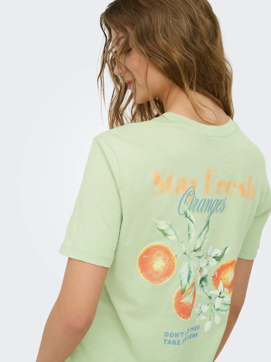 LUCY MONJA T-SHIRT LAUREL GREEN/STAY FRESH