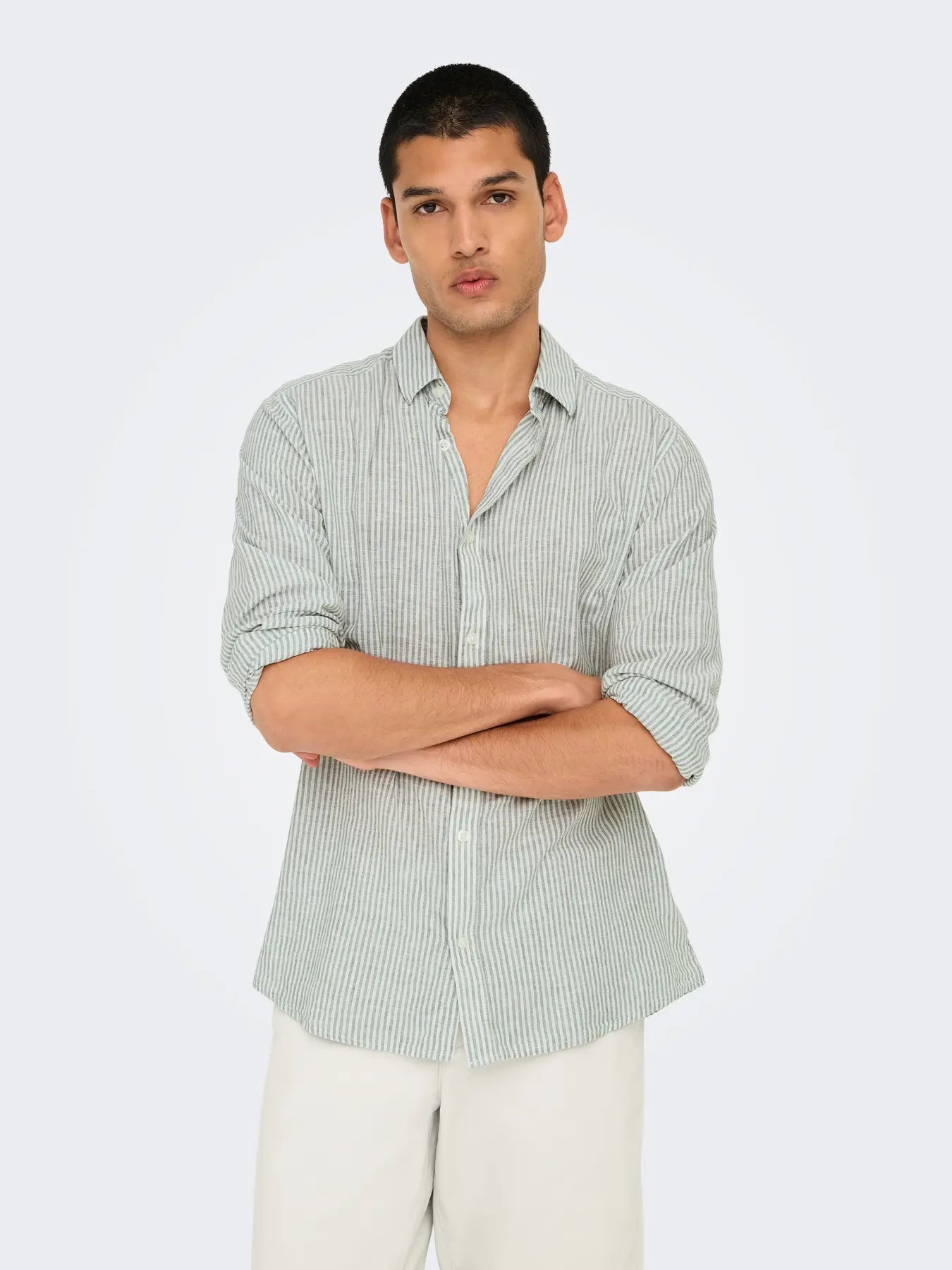 CAIDEN STRIPE LINEN SEASPRAY