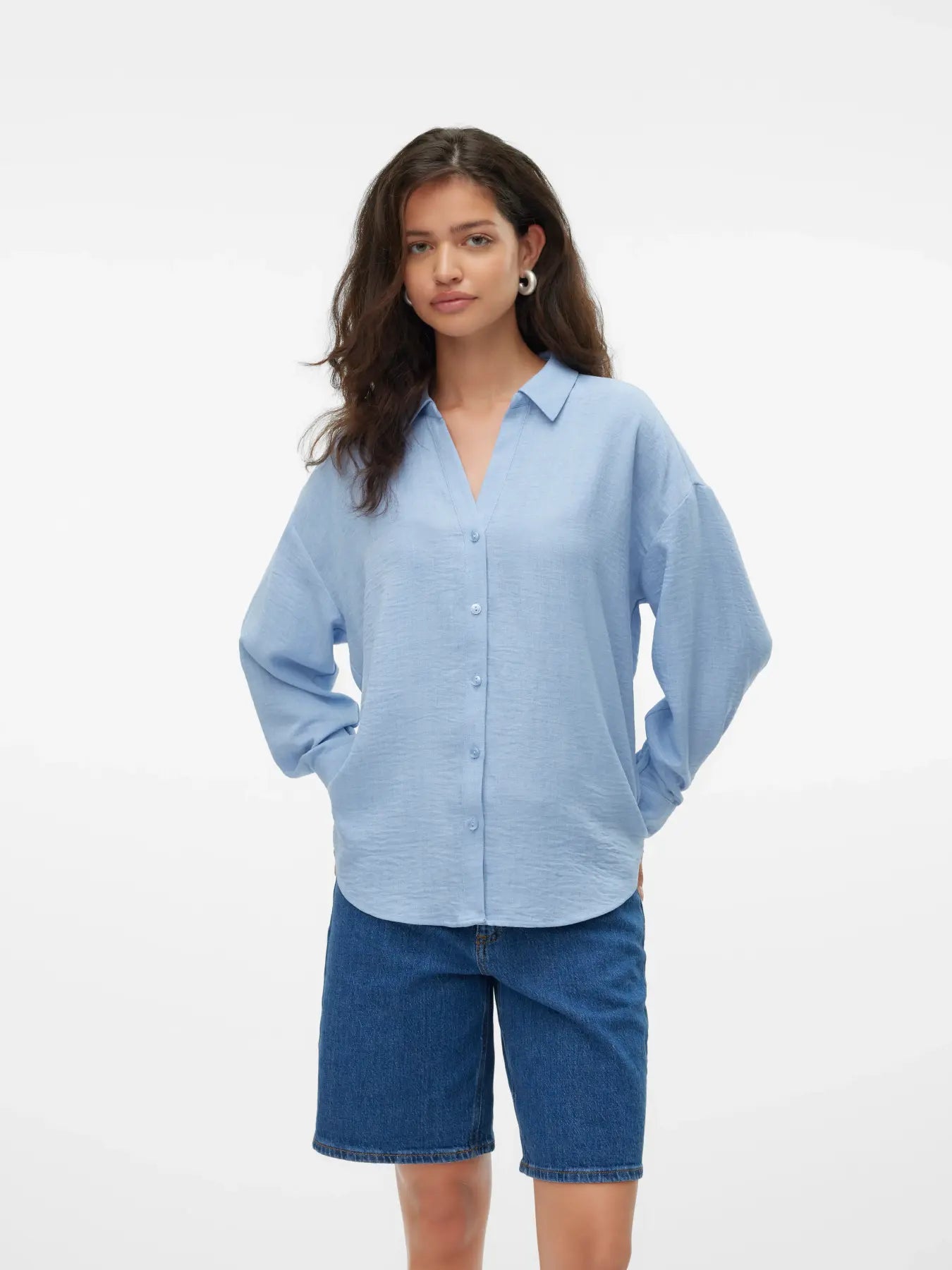 MELANEY QUEENY SHIRT CHAMBRAY BLUE MELANGE