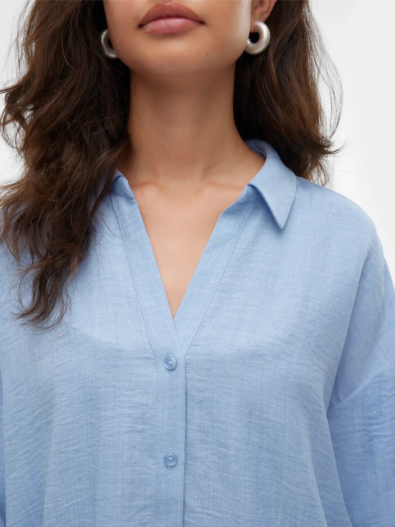 MELANEY QUEENY SHIRT CHAMBRAY BLUE MELANGE
