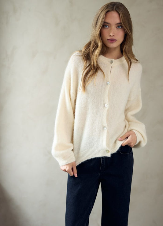 KAE KNIT CARDIGAN OYSTER