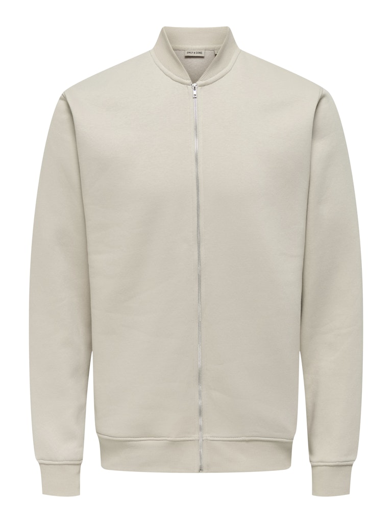 CERES ZIP BOMBER SWEAT SILVER LINING