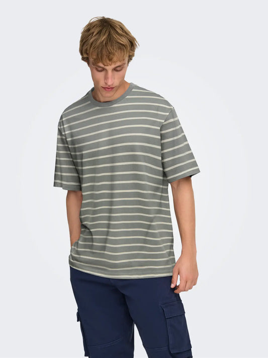 FRED STRIPE TEE CASTOR