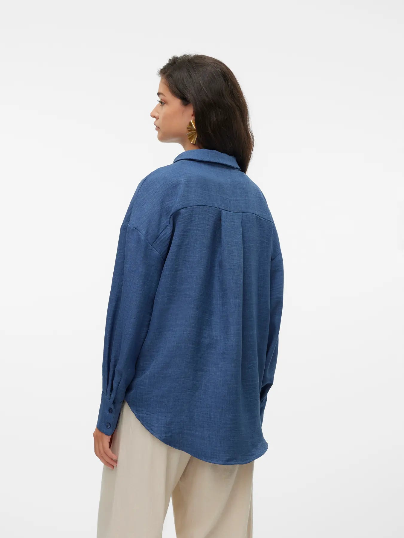 MELANEY QUEENY SHIRT DARK DENIM MELANGE
