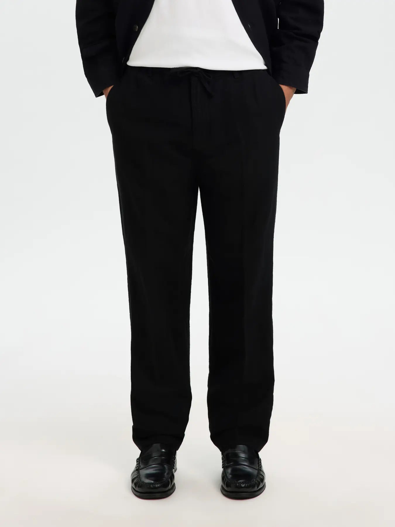 LEROY LINEN PANT BLACK