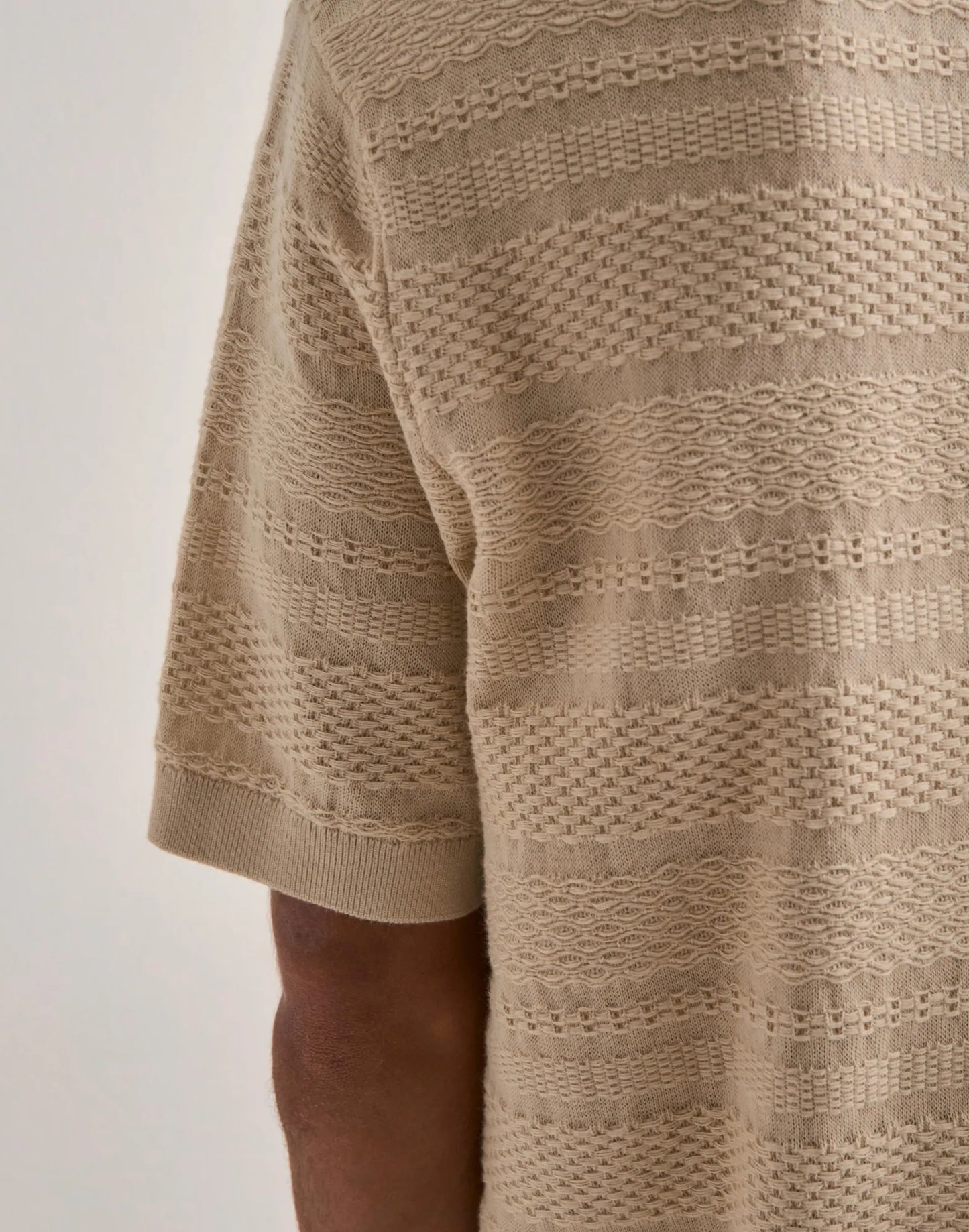 FOAM POLO KNIT OATMEAL