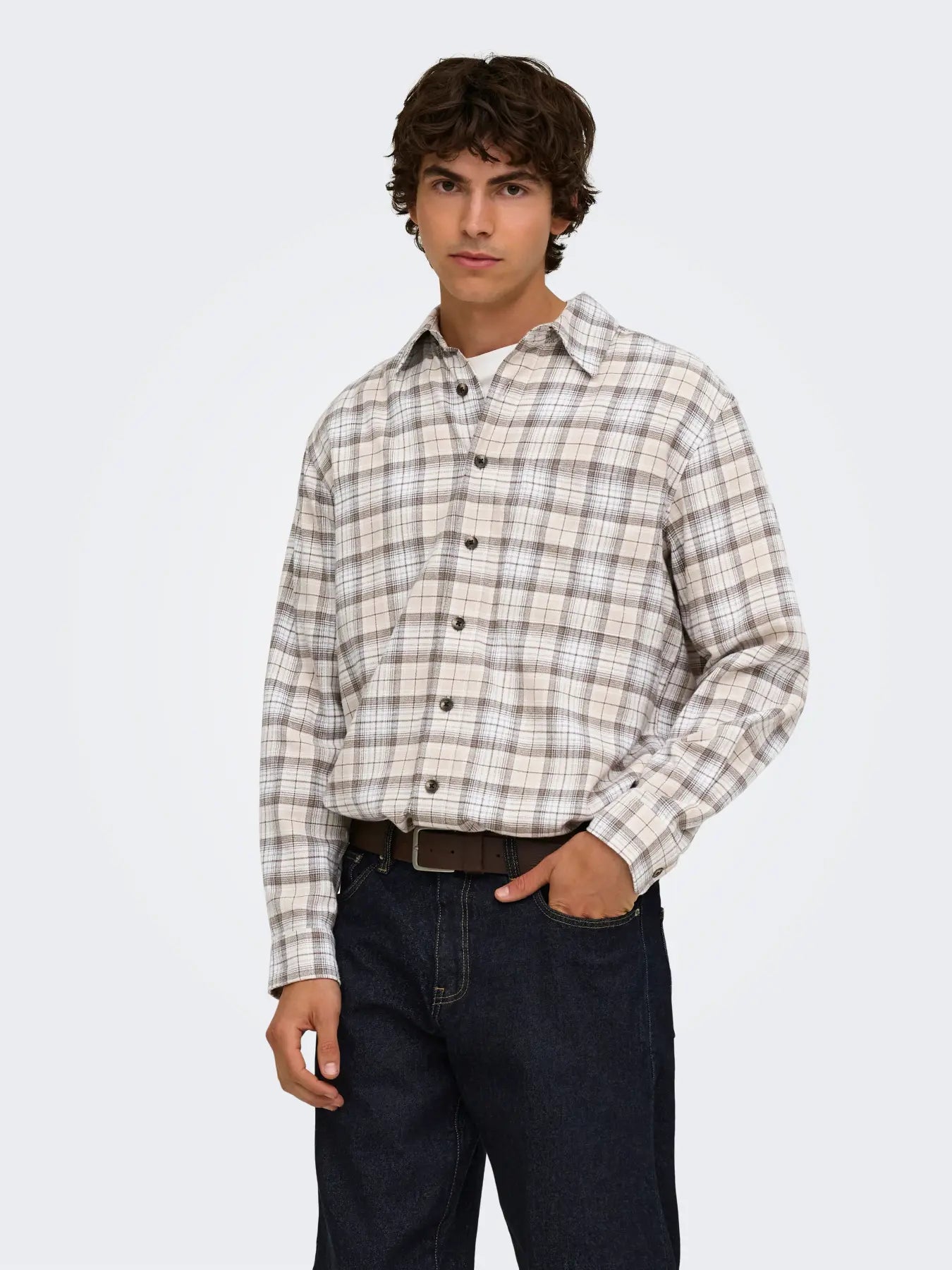 GUDMUND LOOSE CHECKED SHIRT